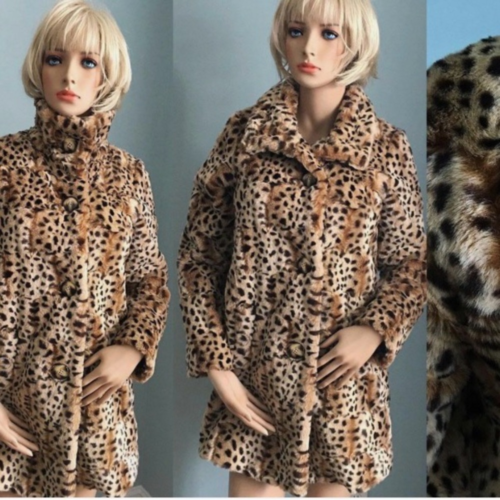 Lucky Brand Animal Print Teddy Jacket